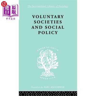 海外直订Voluntary Societies and Social Policy 自愿社团和社会政策