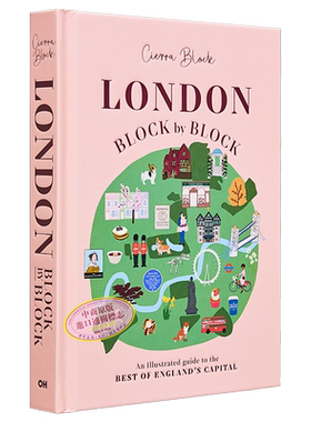 伦敦 一个街区接一个街区 英国首都插图指南 London Block by Block 英文原版 Cierra Block 手绘旅游攻略【中商原版】