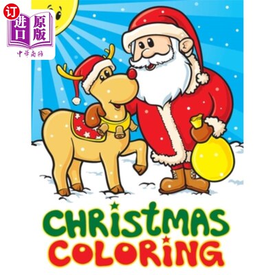 海外直订Christmas Coloring: A Christmas Stocking Stuffers Activity Book for Kids, Colori 圣诞着色:圣诞袜子填充活动