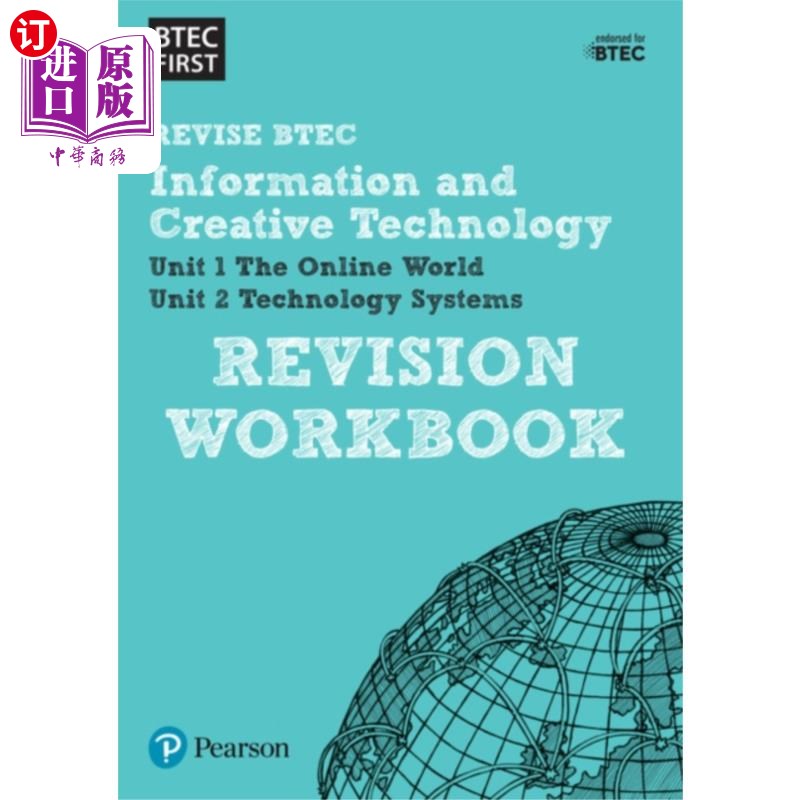 海外直订Pearson REVISE BTEC First in I&CT Revision Workb... 皮尔森修订BTEC第一在I&CT修订工作手册- 2023年和2024年的