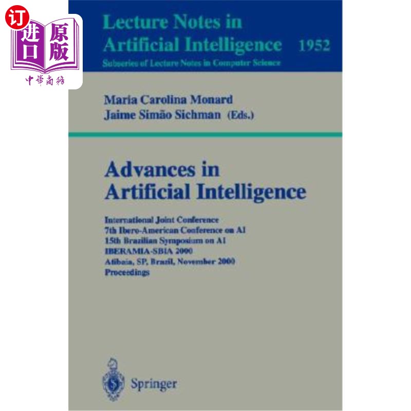 海外直订Advances in Artificial Intelligence: International Joint Conference 7th Ibero-Am 人工智能进展：国际联合会议