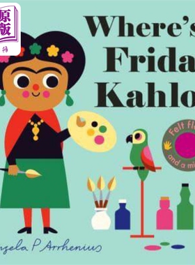 现货 Where’s Frida Kahlo 弗里达卡罗在哪里 英文原版儿童绘本 动物及动物故事主题 纸板书 3到6岁【中商原版】