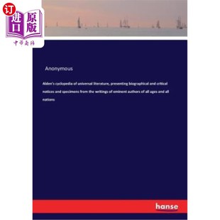 奧爾登 cyclopedia literature biographical presenting 海外直訂Alden 世界文學百科全書 and critical universal