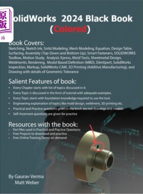 海外直订SolidWorks 2024 Black Book: (Colored) SolidWorks 2024黑皮书：（彩色）