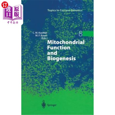 海外直订医药图书Mitochondrial Function and Biogenesis 线粒体功能与生物发生