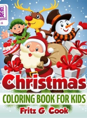 海外直订Christmas Coloring Book For Kids: Coloring Pages For Kids, Christmas Activity Bo 圣诞涂色书为孩子：涂色页为