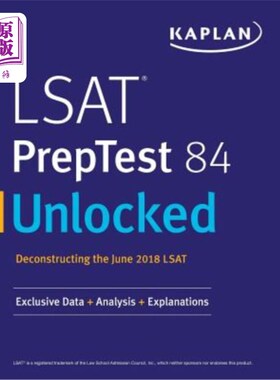 海外直订LSAT PrepTest 84 Unlocked: Exclusive Data + Analysis + Explanations LSAT预测试84解锁：专属数据+分析+解释
