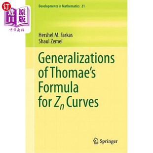 Formula Zn曲线Thomae公式 推广 Curves Thomae 海外直订Generalizations for