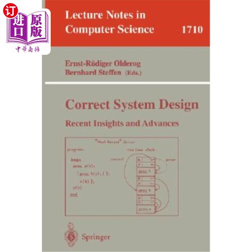 海外直订Correct System Design: Recent Insights and Advances 正确的系统设计：最新见解和进展