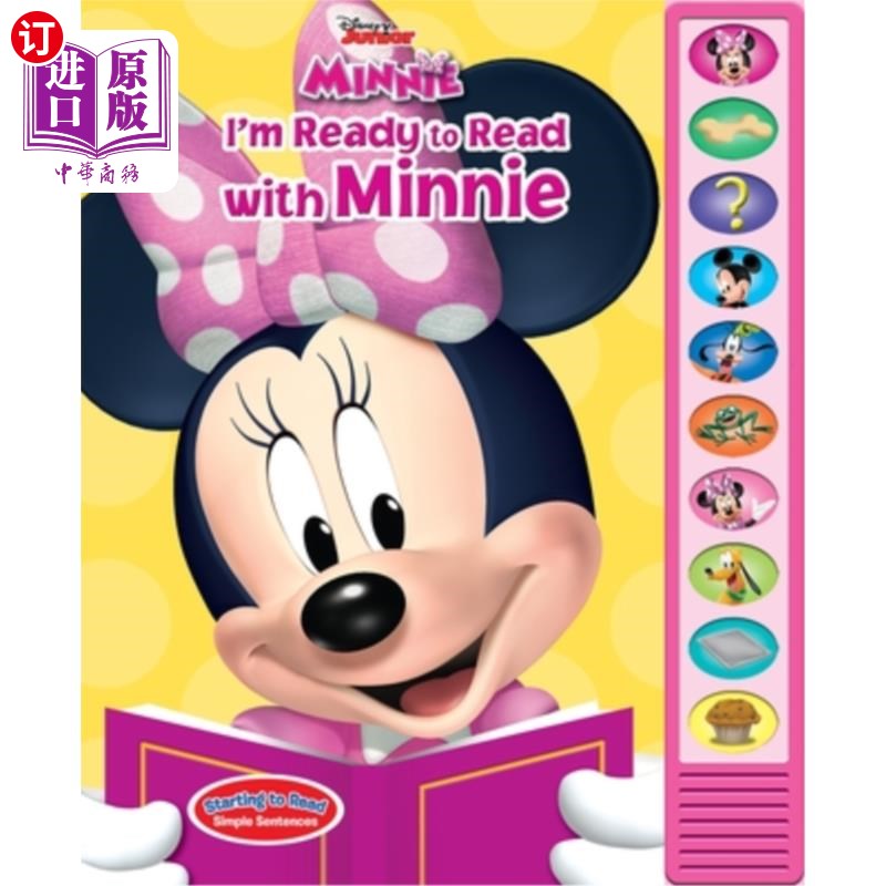 海外直订Disney Minnie Mouse: I'm Ready to Read with Minnie 迪士尼米妮鼠:我准备好和米妮一起阅读了