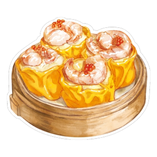 【粤式早茶-干蒸】 水彩手绘风点心异型带邮资明信片 新中式广州邮政定制可邮寄 文创旅游节日祝福收藏馈赠文化礼品【中商文?