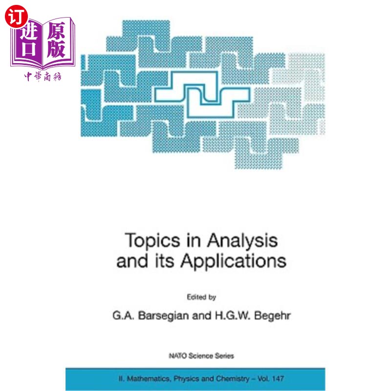 海外直订Topics in Analysis and Its Applications 分析主题及其应用