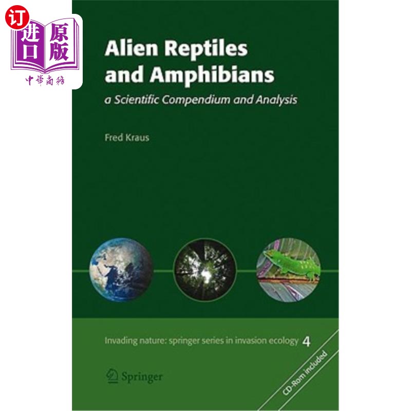 海外直订Alien Reptiles and Amphibians: A Scientific Compendium and Analysis [With CDROM] 外来爬行动物及两栖动物:科