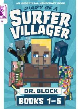 海外直订Diary of a Surfer Villager, Books 1-5: (an unofficial Minecraft book) 一个冲浪者村民的日记，书1-5:(一个非官