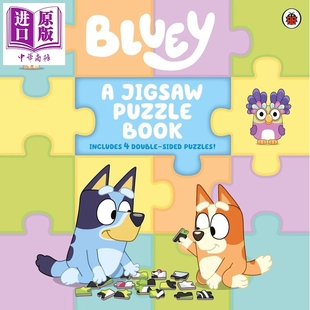 小蓝狗布鲁 拼图书 Bluey A Jigsaw Puzzle Book 英文原版 儿童游戏绘本 图画故事书 进口亲子童书 3-6岁【中商原版】