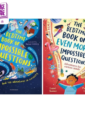 英文原版 无解的睡前书系列2册 The Bedtime Book of EVEN MORE Impossible Questions 儿童知识绘本科普读物【中商原版】