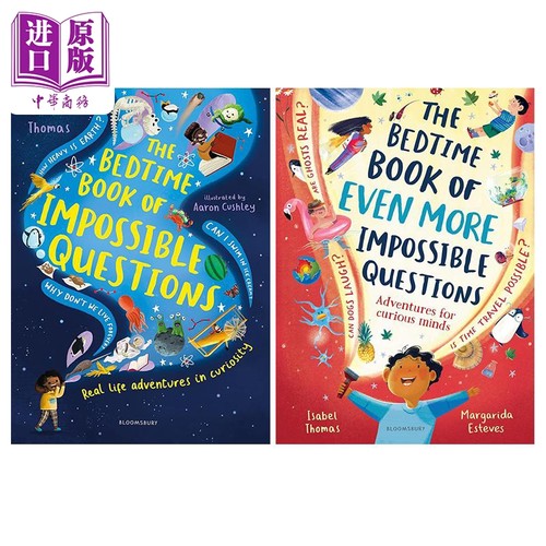 英文原版 无解的睡前书系列2册 The Bedtime Book of EVEN MORE Impossible Questions 儿童知识绘本科普读物【中商原版】