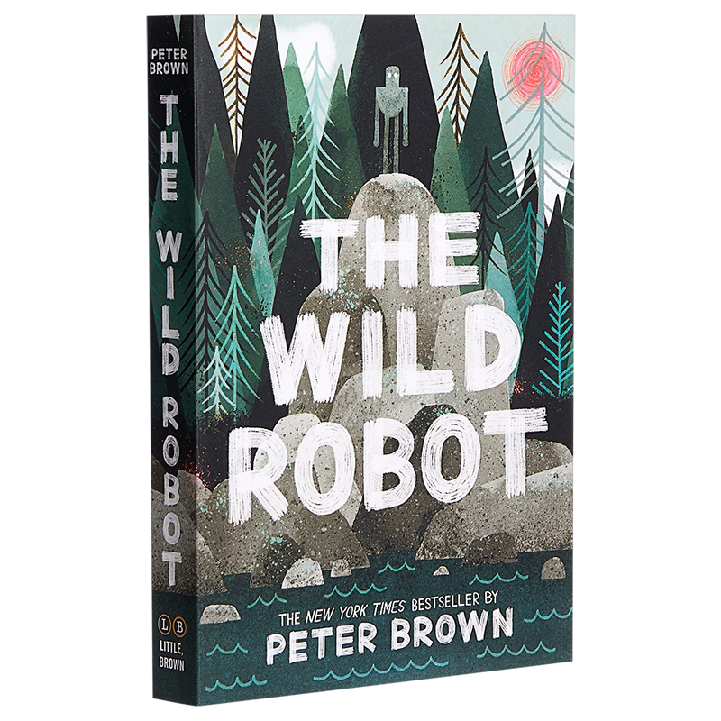 荒野机器人1 豪华全彩插图版 烫金刷边精装 The Wild Robot 英文原版荒岛机器人1 凯迪克奖插画师 Peter Brown