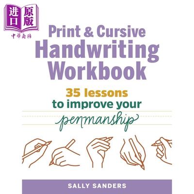 预售 印刷和草书练习册 35课提高书写 Print and Cursive Handwriting Workbook 35 Lessons to Improve Penmanship【中商原版】