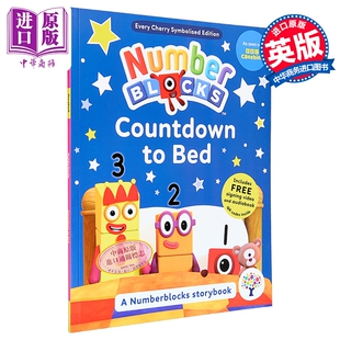 Countdown 中商原版 Storybook 符号版 Numberblocks 英文原版 Bed 进口 数字积木晚安书 儿童绘本故事书 Symbolised