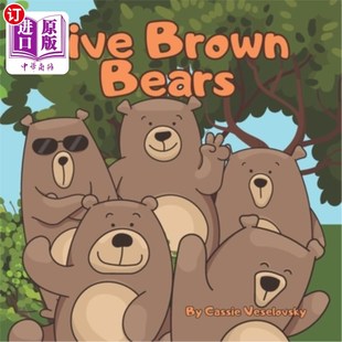 五只棕熊 Bears 海外直订Five Brown