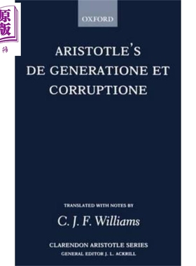 现货 论生灭 De Generatione et Corruptione 英文原版 Aristotle【中商原版】