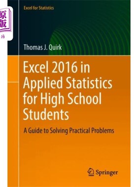 海外直订Excel 2016 in Applied Statistics for High School... Excel 2016高中生应用统计学