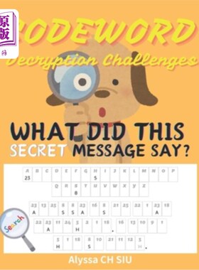 海外直订Secret Codeword Puzzles for Kids and Adults Large Print: Different Level of Diff 儿童和成人的秘密密码谜题：