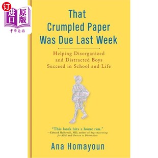 Was 论文上周到期了 这篇皱巴巴 Disorganized Crumpled Paper and Last Due Boys 海外直订That Week Distracted Helping