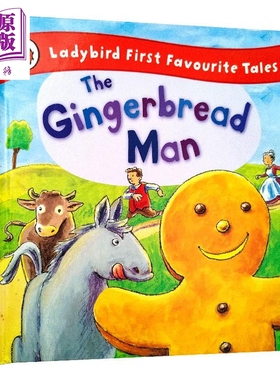 预售 英文原版绘本 Gingerbread Man 姜饼人 英文原版小初文学故事书 小飘虫童话读本Ladybird First Favourite Tales【中商原版】