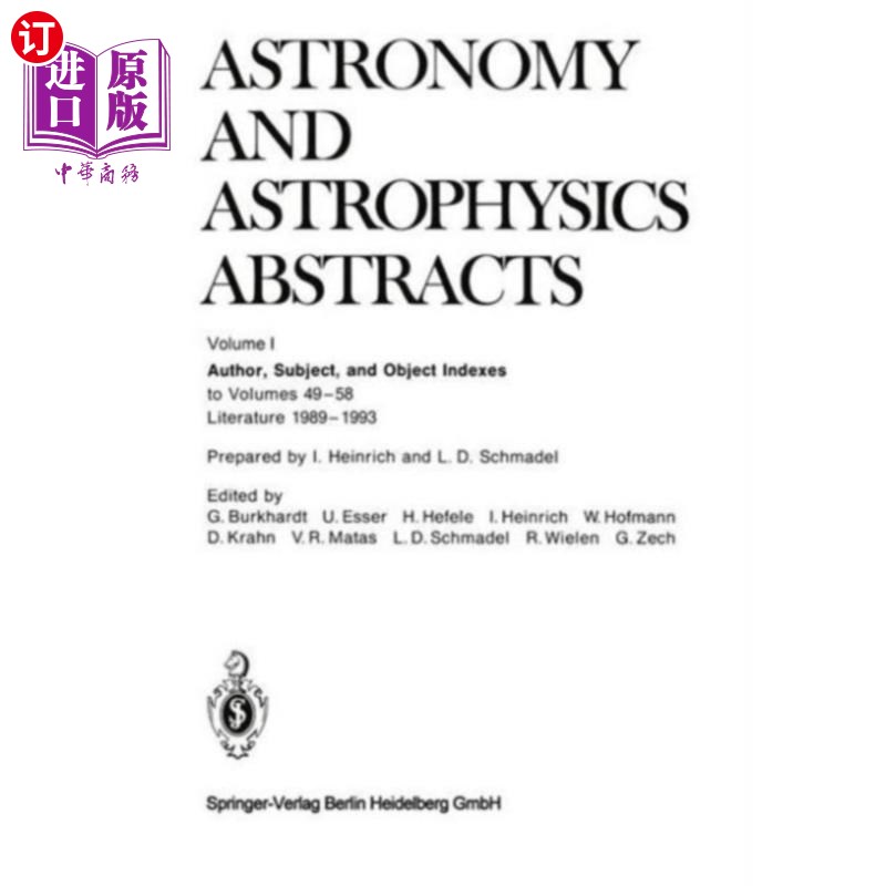 海外直订Author, Subject, and Object Indexes 作者、主题和对象索引