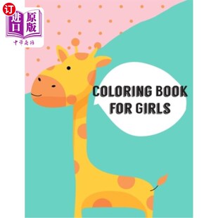 Creat For Chirstmas Cute 海外直订Coloring Funny 为女孩着色书 Kids Girls for Activity 圣诞动 可爱 Animals Book