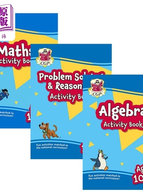 预售 英国CGP原版数学活动书3册 New Problem Solving & Reasoning Maths Algebra Activity Book Ages 10-11 Year 6【中商原版】