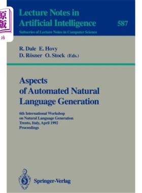 海外直订Aspects of Automated Natural Language Generation: 6th International Workshop on  自然语言自动生成的若干方面