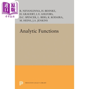 预售 分析函数 Analytic Functions 英文原版 Lars Valerian Ahlfors 闭合黎曼面空间 可微映射 复分析流形【中商原版】