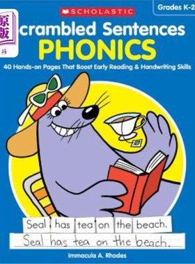 海外直订Scrambled Sentences: Phonics: 40 Hands-On Pages That Boost Early Reading & Handw 杂乱的句子：语音：40页手稿