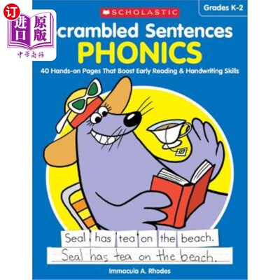 海外直订Scrambled Sentences: Phonics: 40 Hands-On Pages That Boost Early Reading & Handw 杂乱的句子：语音：40页手稿