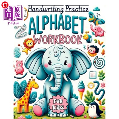 海外直订Trace Letters of the Alphabet and Sight Words: Pencil Control Workbook for Kids  书写字母和视觉单词：3-5岁