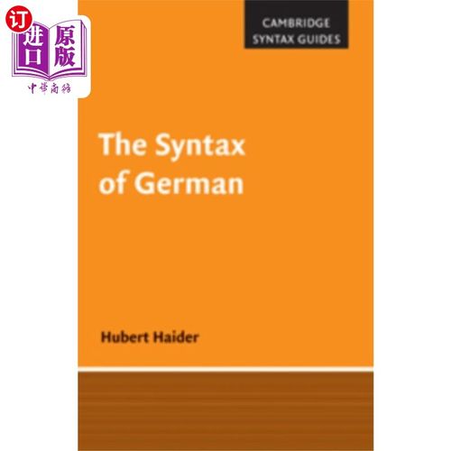 海外直订Syntax of German 语法的德国