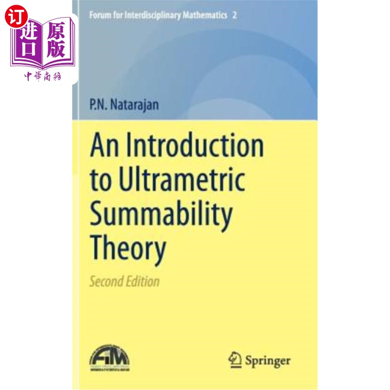 海外直订An Introduction to Ultrametric Summability Theory 超测可和性理论导论