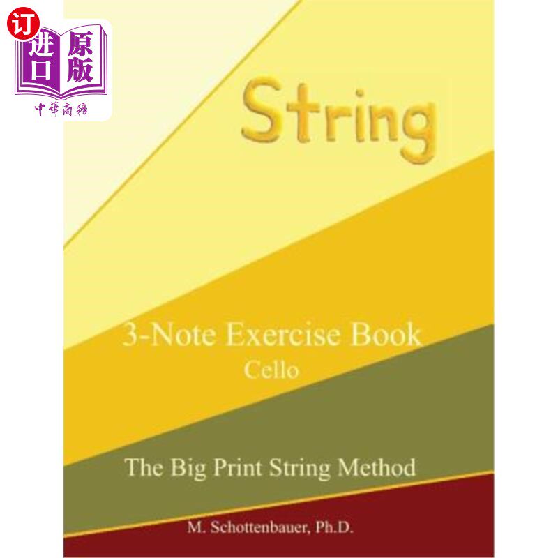 海外直订3-Note Exercise Book: Cello 三音符练习书:大提琴