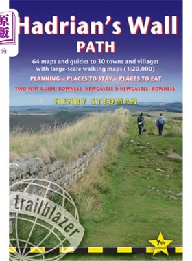 海外直订Hadrian's Wall Path: British Walking Guide: Two-Way: Bowness-Newcastle-Bowness - 哈德良长城路径:英国步行指