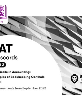 海外直订AAT Principles of Bookkeeping Controls AAT簿记控制原则