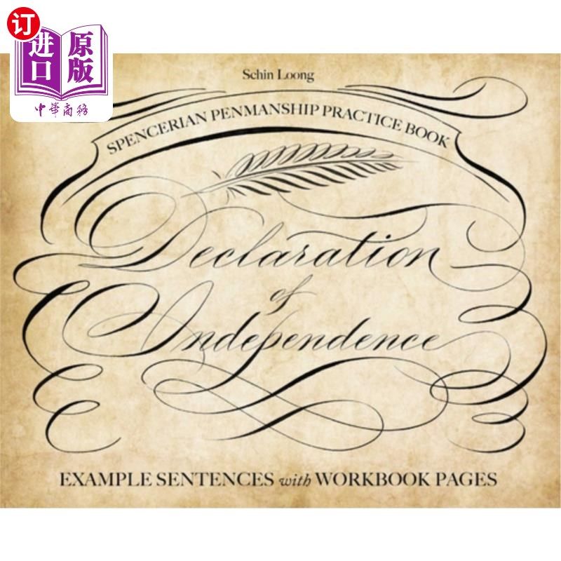 海外直订spencerian penmanship practice book: the declaration of