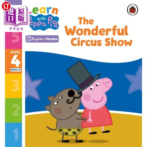 海外直订Learn with Peppa Phonics Level 4 Book 18 - The W... 学习《小猪佩奇》第4册第18册-精彩的马戏表演(拼读读本)