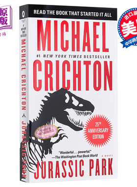 侏罗纪公园 英文原版 Jurassic Park 1 豆瓣高分 迈克尔 克莱顿 Michael Crichton 恐龙 同名热门电影小说【中商原版】
