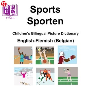 Sporten Bilingual Flemish Sports 比利时 运 海外直订English 佛兰德语 Children Belgian Dictiona Picture 运动 英