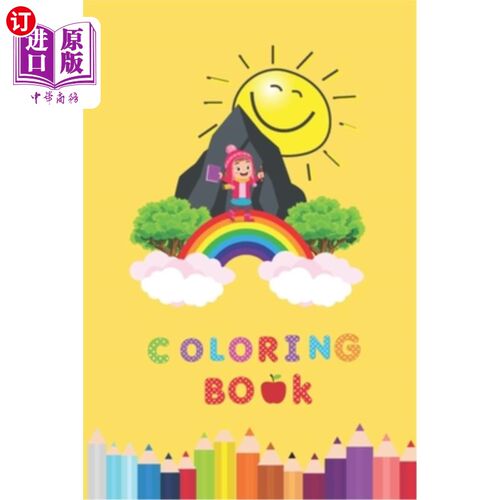 海外直订Coloring Book: Cute and Fun animals (Dinosaur-Deer-unicorn-Easter) Coloring and  彩绘书：可爱有趣的动物（恐