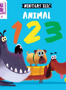 现货 Animal 123 动物123 Nikolas Ilic 英文原版进口童书 低幼儿童早教绘本 英语 数数 数字启蒙 纸板书 2-5岁【中商原版】