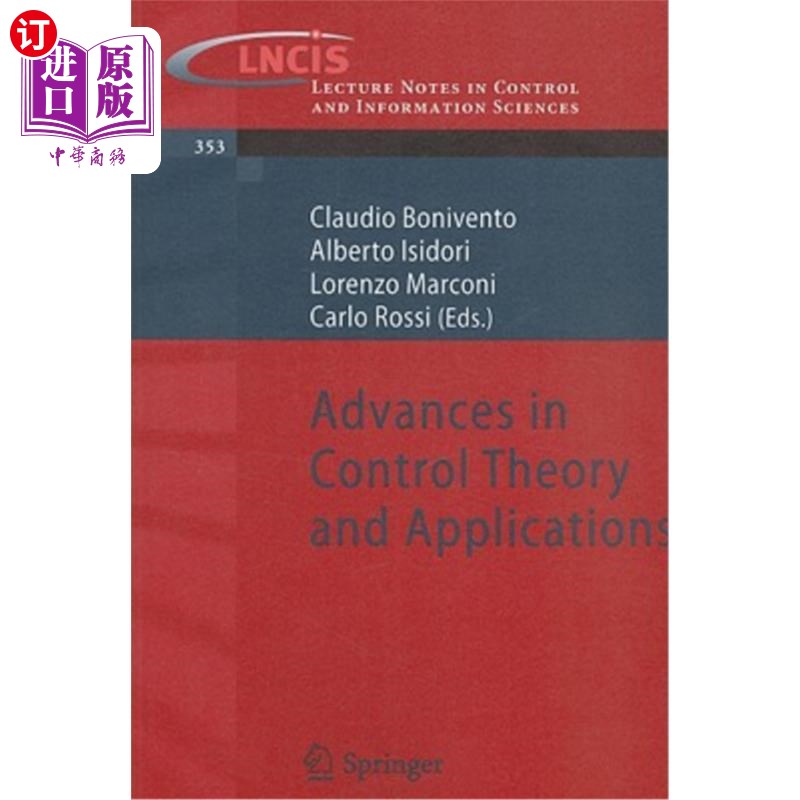海外直订Advances in Control Theory and Applications 控制理论与应用进展